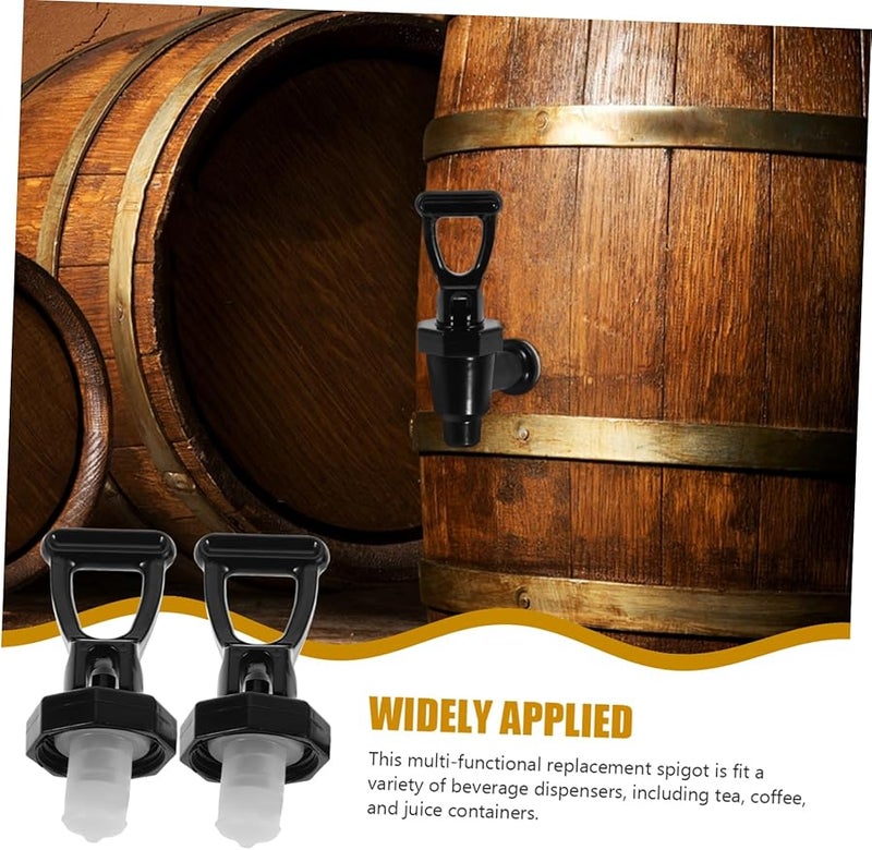 2Pcs Black Plastic Water Dispenser Spigot Handles For Beverage Bucket Milk Tea Faucet Parts - Image 3